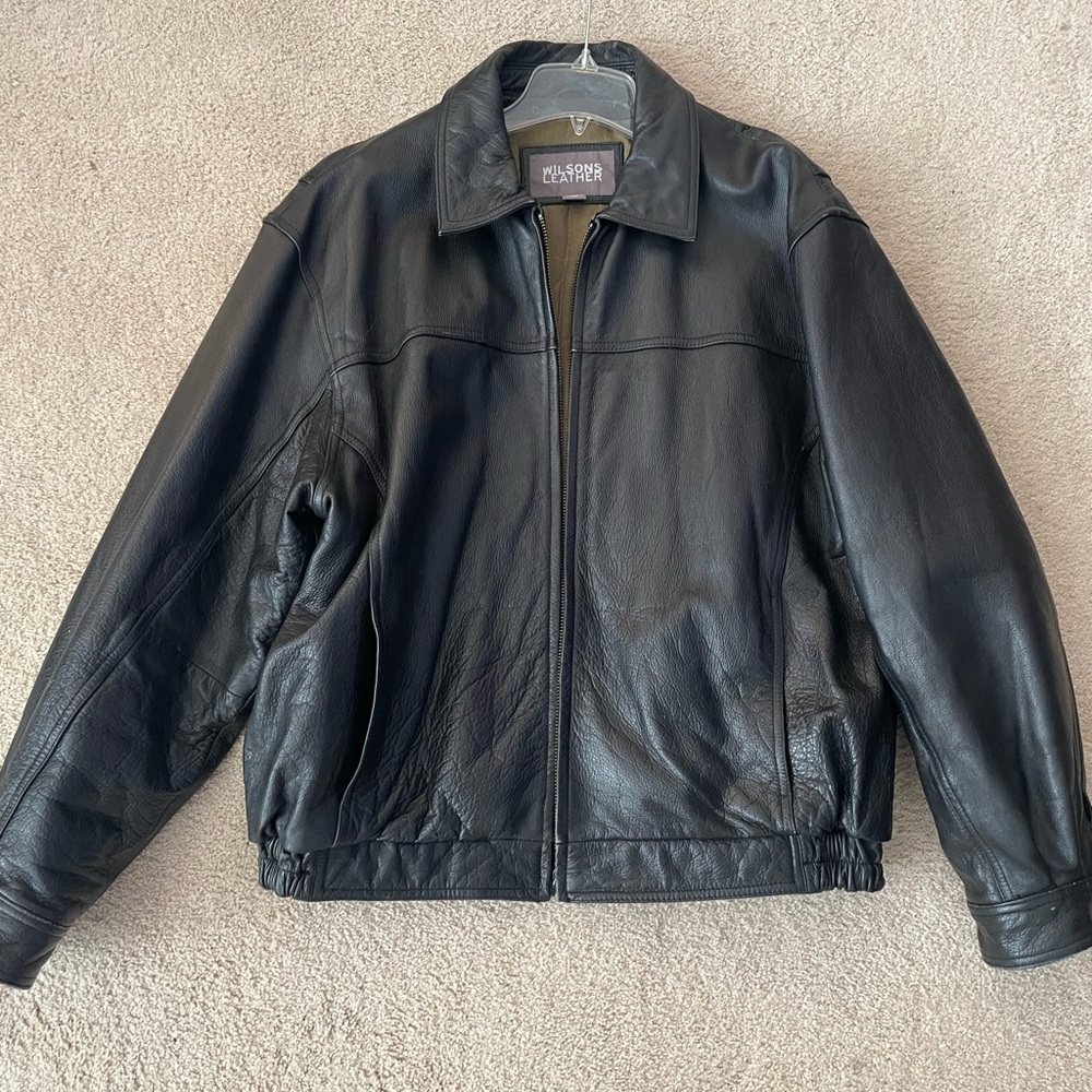 Men's Wilson Black Leather Jacket